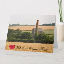 Aangepast Hart Oude Mijn Machinehuis Cornwall Foto Kaart