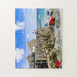 Aangepast hart Sennen Harbor Boats Cornwall Foto Legpuzzel