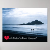 Aangepast hart St. Michaels monteren Cornwall + Ho Poster (Voorkant)