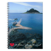 Aangepast hart St. Michaels monteren Cornwall met  Notitieboek (Voorkant)
