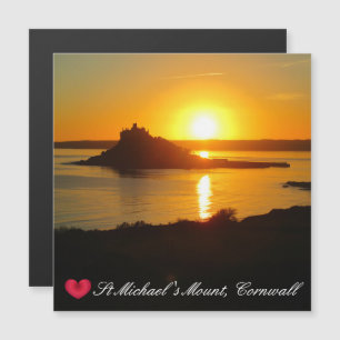 Aangepast hart St. Michaels Mount Cornwall Sunset