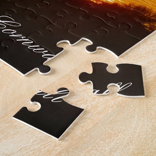 Aangepast hart St. Michaels Mount Cornwall Sunset Legpuzzel (Zijkant)