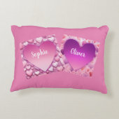 Aangepast Hart voor Koppel Accent Kussen (Achterkant)