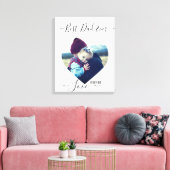 Aangepast hartvormig afbeelding en tekst canvas afdruk (Insitu (Woonkamer))