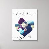 Aangepast hartvormig afbeelding en tekst canvas afdruk (Voorkant)