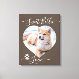 Aangepast hartvormig afbeelding en tekstcanvasafdr canvas afdruk