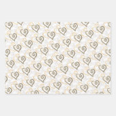Aangepast Heart Patroon met ouderdomskoppeling Inpakpapier Vel (Voorkant 3)