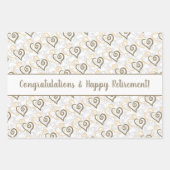 Aangepast Heart Patroon met ouderdomskoppeling Inpakpapier Vel (Voorkant 2)