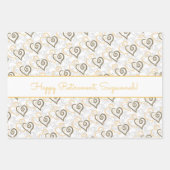 Aangepast Heart Patroon met ouderdomskoppeling Inpakpapier Vel (Voorkant)