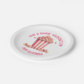Aangepast Heb een Popping Valentijnsdag Popcorn Papieren Bordje (Gekanteld)