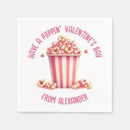 Aangepast Heb een Popping Valentijnsdag Popcorn Servet