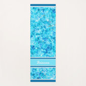 Aangepast Helder Blauw Aqua Turquoise Polygon Patr Yogamat (Voorkant)