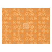 Aangepast Helder Bloemen Monogram Patroon Tafelkleed (Voorkant (Horizontaal))