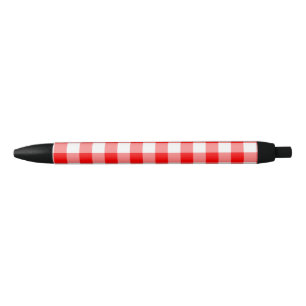 Aangepast, helder rood gingham zwarte inkt pen
