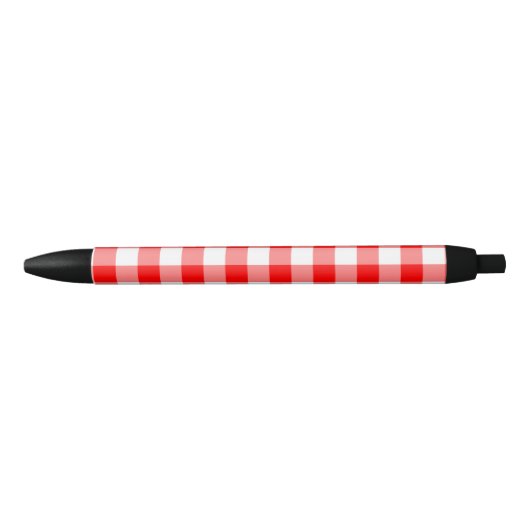 Aangepast, helder rood gingham zwarte inkt pen (Voorkant)