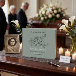 Aangepast herdenkingsboek voor uitvaart gastenboek