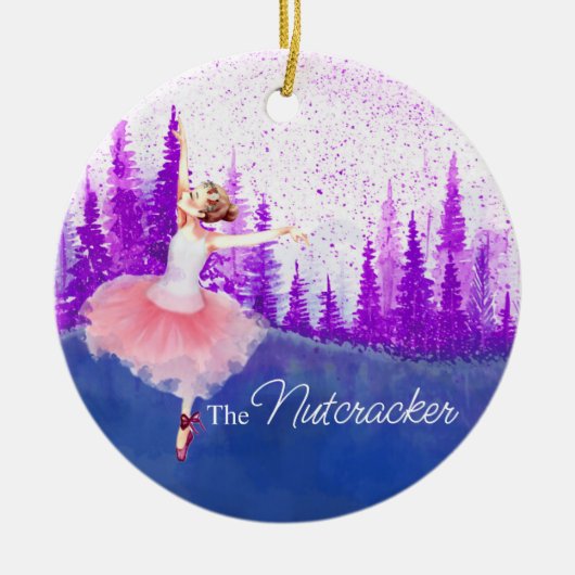 Aangepast herdenkingsmerk Nutcracker Ballet keepom Keramisch Ornament (Voorkant)