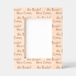 Aangepast 'Here Comes the Bride' tekstpatroon Gegraveerde Lijstjes