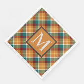 Aangepast Herfst pompoen Oranje Leaves Green Pset Servet (Hoek)