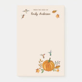 Aangepast herfst Rufous Hummingbird Notepad Post-it® Notes (Voorkant)