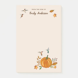 Aangepast herfst Rufous Hummingbird Notepad Post-it® Notes