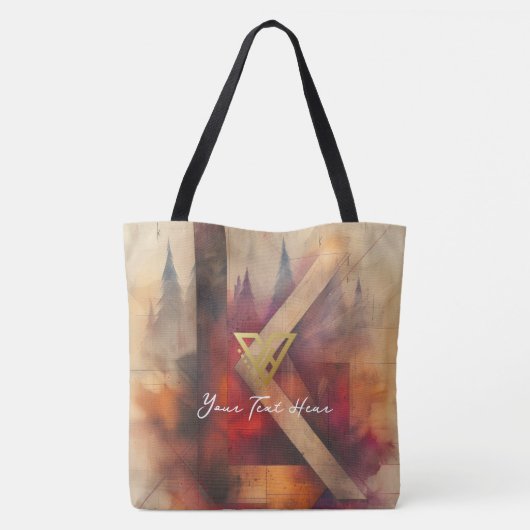 Aangepast: herfstschemering: Waterverf Hues Tas. Tote Bag (Achterkant)