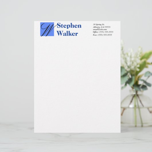 Aangepast hergebruikspapier briefhoofd (Staand voorkant)