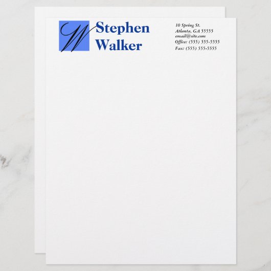 Aangepast hergebruikspapier briefhoofd (Voorkant / Achterkant)