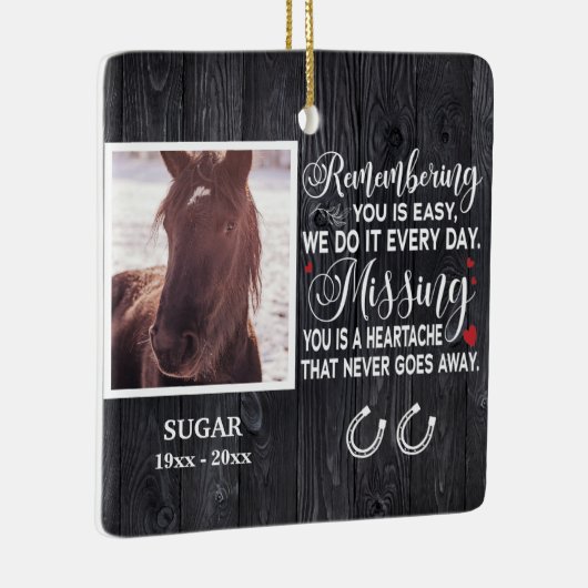 Aangepast herinnerend aan je gedenkwaardige citaat keramisch ornament (Rechts)