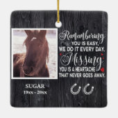 Aangepast herinnerend aan je gedenkwaardige citaat keramisch ornament (Achterkant)