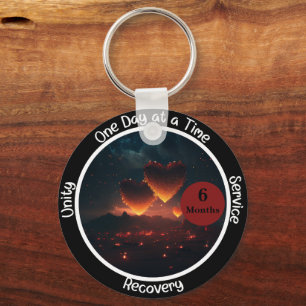 Aangepast herstelmijlpaalcadeau - Hartjes Sleutelhanger