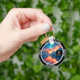Aangepast herstelmijlpaalcadeau - Sereniteit Sleutelhanger