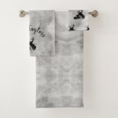 Aangepast hertenpaar bad handdoek (Insitu)