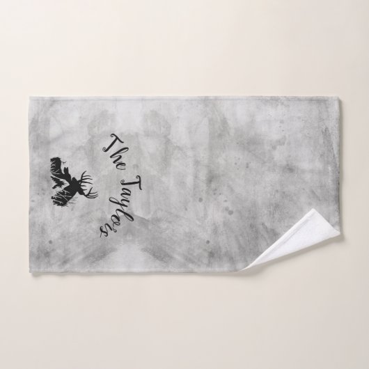 Aangepast hertenpaar bad handdoek (Handdoek)