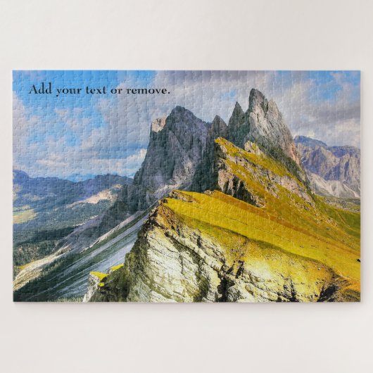 Aangepast, het berglandschap Dolomites, Italië: Legpuzzel (Horizontaal)