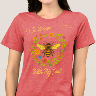 Aangepast "Het is goed met mijn ziel" Boho Honeybe Tri-Blend Shirt
