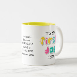 Aangepast, het is mijn eerste dag te veel voor de  tweekleurige koffiemok