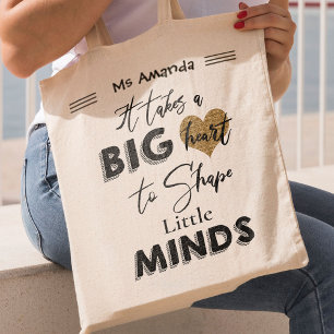 Aangepast Het vergt een groot hart Waardering Tote Bag