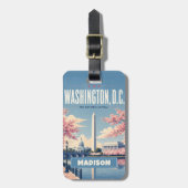 Aangepast Het Witte Huis van de VS Washington DC Bagagelabel (Voorkant verticaal)