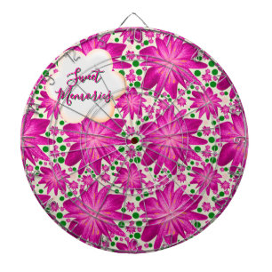 Aangepast hete roze bloemmotief zonder naad dartbord