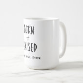 Aangepast hevellenblad koffiemok (Voorkant rechts)