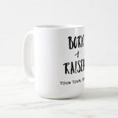 Aangepast hevellenblad koffiemok (Voorkant links)