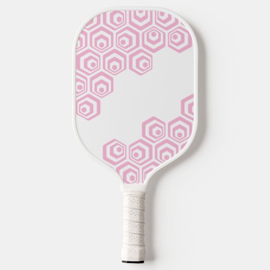Aangepast hexagon polygon Retro Art Style Patroon Pickleball Paddle (Achterkant)