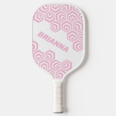 Aangepast hexagon polygon Retro Art Style Patroon Pickleball Paddle (Voorkant)