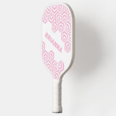 Aangepast hexagon polygon Retro Art Style Patroon Pickleball Paddle (Links)