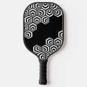 Aangepast hexagon polygon Retro Art Style Patroon Pickleball Paddle (Achterkant)