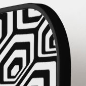 Aangepast hexagon polygon Retro Art Style Patroon Pickleball Paddle (Links Detail)