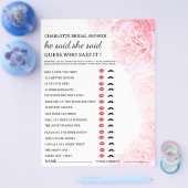 Aangepast Hij zei Zij zei Bruidsuitnodiging Spel Flyer (Enkel)