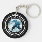 Aangepast hockey Alle sterren Foto Uw kleur Sleutelhanger (Achterkant)