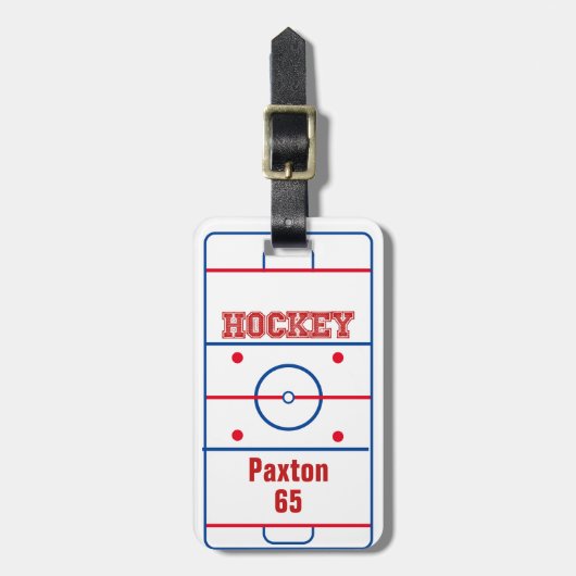 Aangepast Hockey Bag-Label Bagagelabel (Voorkant verticaal)